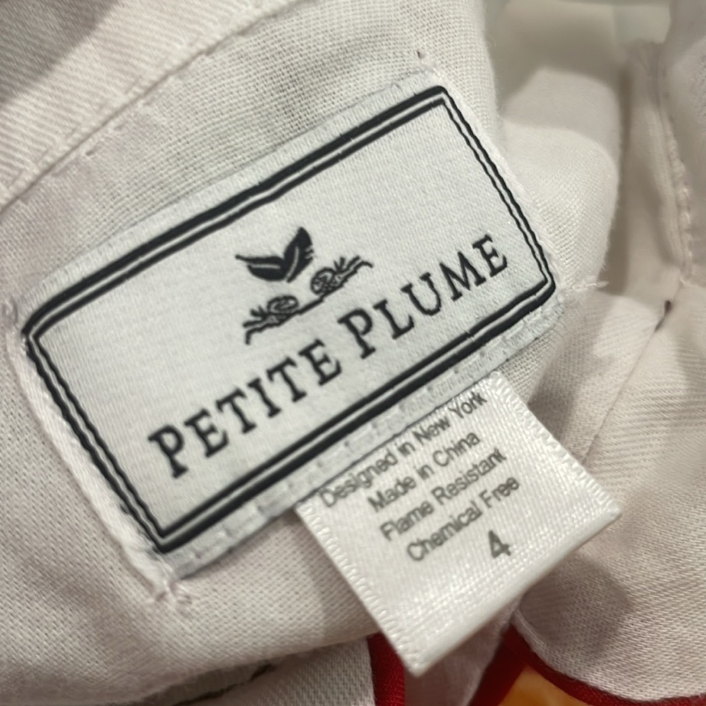 Petite Plume Christmas Pajama Top - size 4 - Picture 4 of 7